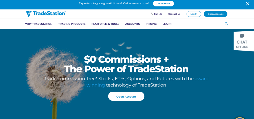 TradeStation homepage