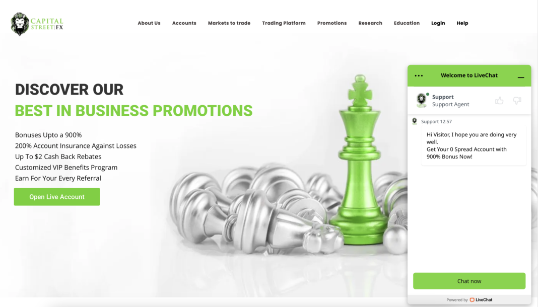 Capital Street FX Review – Regulated by FSC