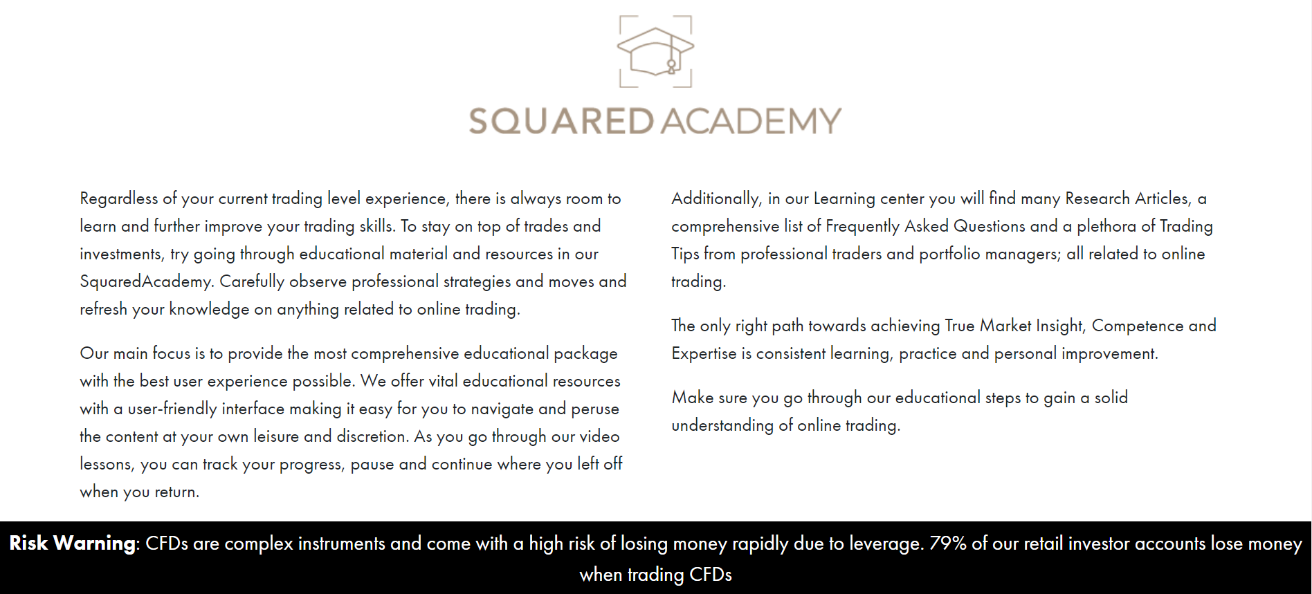 Squared Financial academy