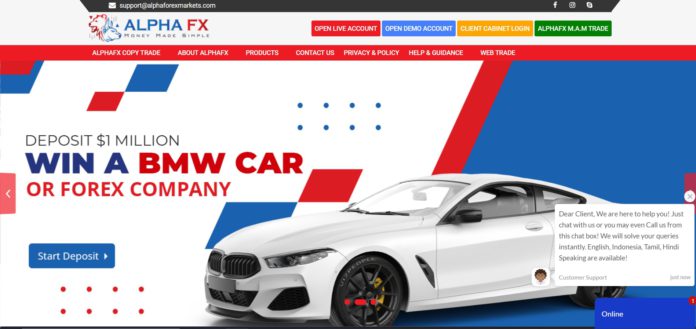 AlphaFx Markets homepage