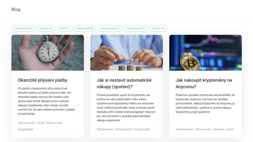 Review Anycoin, educational content
