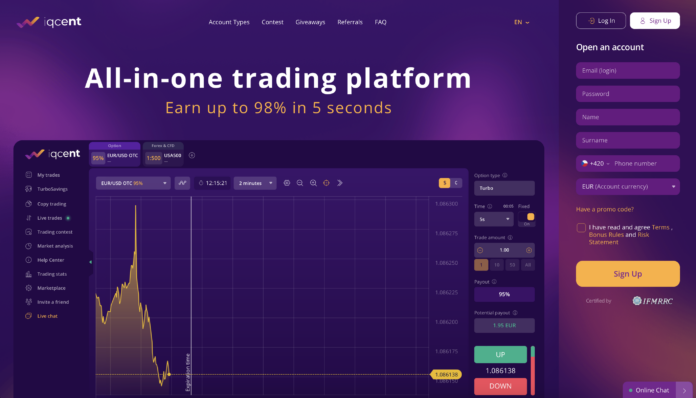 IQCent, trading, trading platform, money