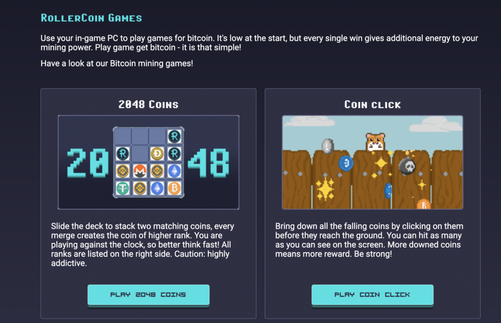 rollercoin, review, game, crypto
