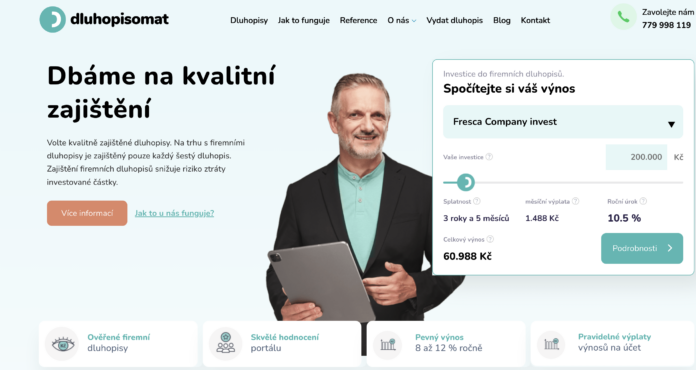 Homepage of dluhopisomat.cz