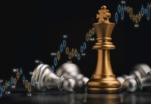 Dividendoví králové 2026: 5 dividendových akcií, které dominují trhu. Které dávají smysl právě teď? Gold chess king with stock market candlesticks surrounding it, symbolizing strategic investing.