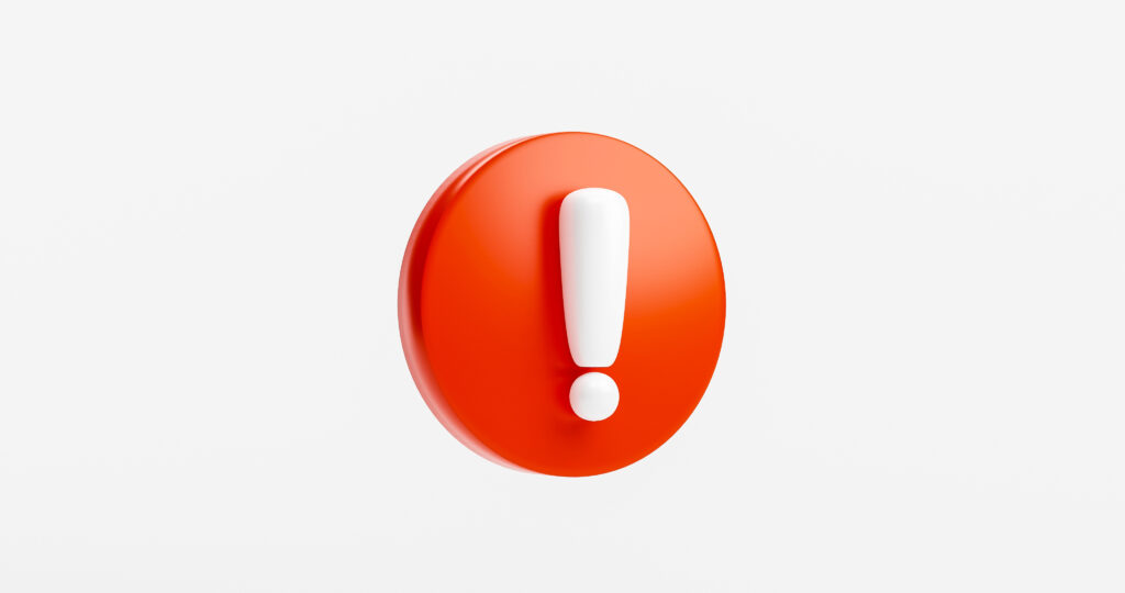 image | Trader Magazine Orange warning icon: a circle with a white exclamation mark in the center, signaling a warning
