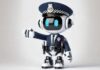 China envía policías robóticos a los cruces, por ahora sin autoridad para arrestar Robotic police officer. Source: Adobe Stock (AI Generated)