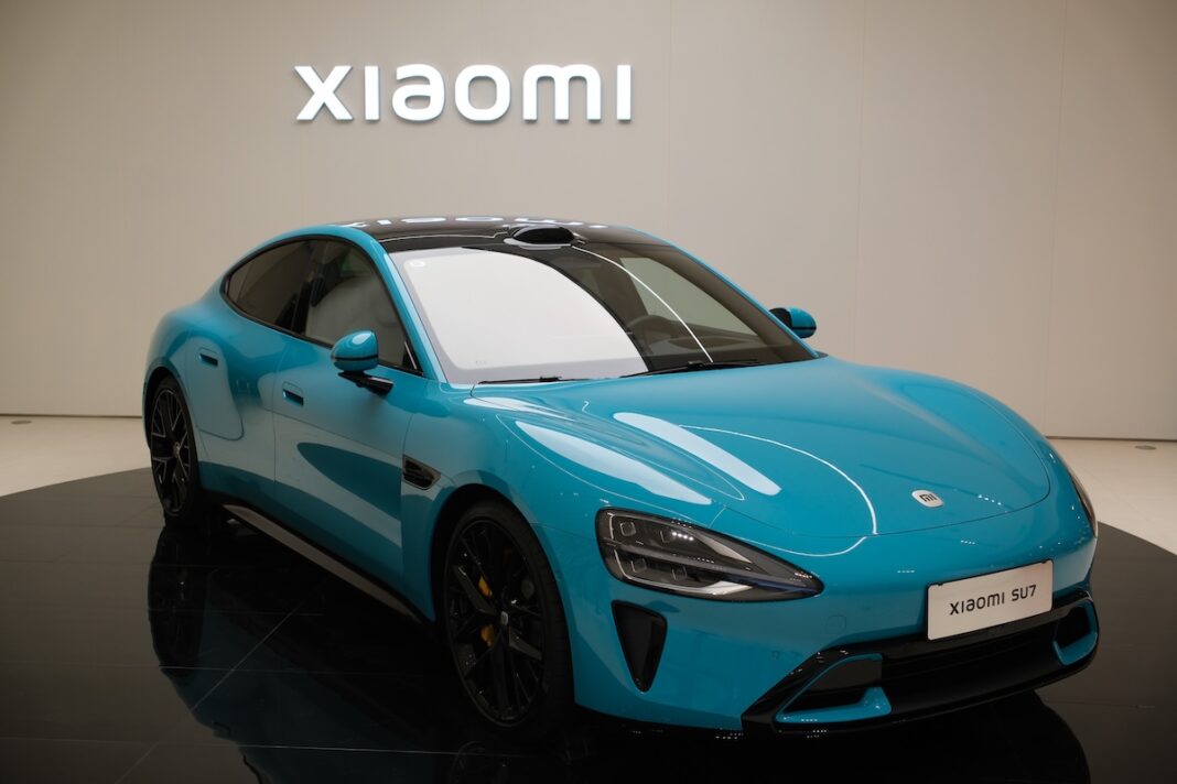 Chinese Xiaomi plans to launch sales of its electric vehicles in Europe in 2027 Xiaomi car. Source: Adobe Stock